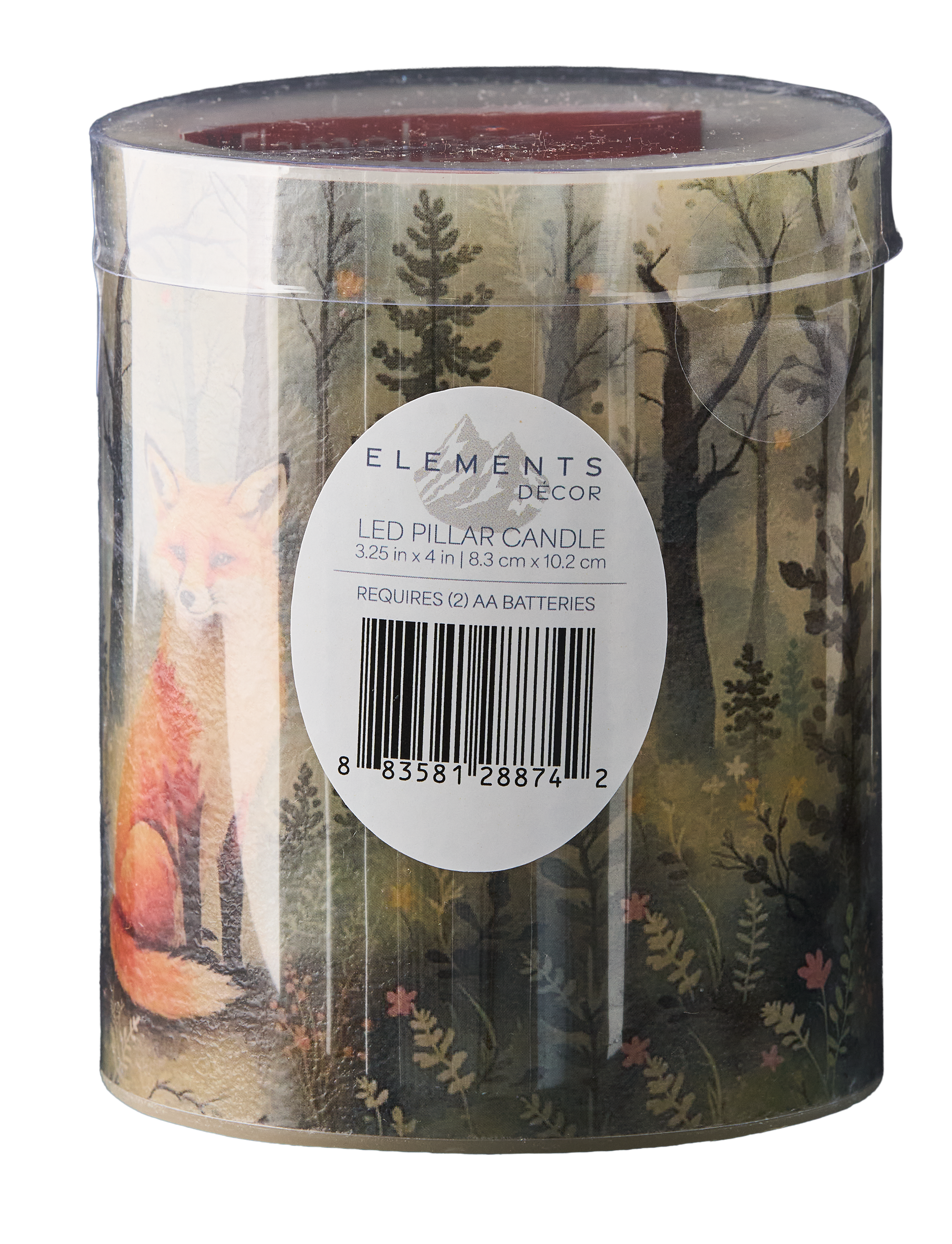 Crestview Collection Short LED Printed Forest Fox Candle | Cabela's